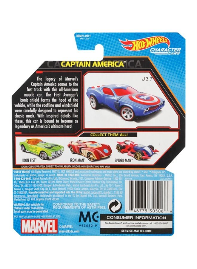 Marvel Captain America Scaled Model Vehicle 16.5x3.8x10.9cm