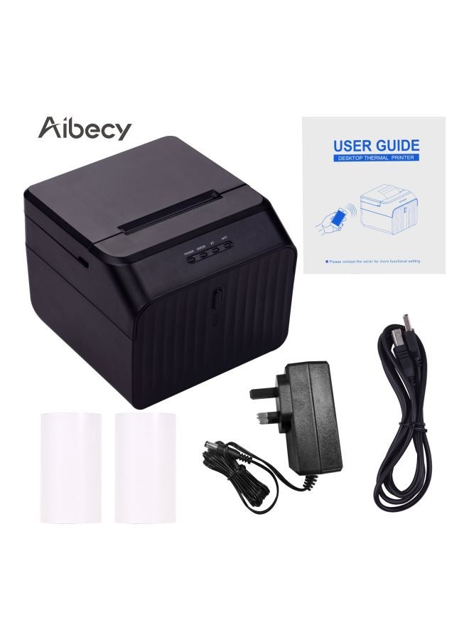 Desktop Thermal Receipt Printer 4.3x3.5x4.5inch Black