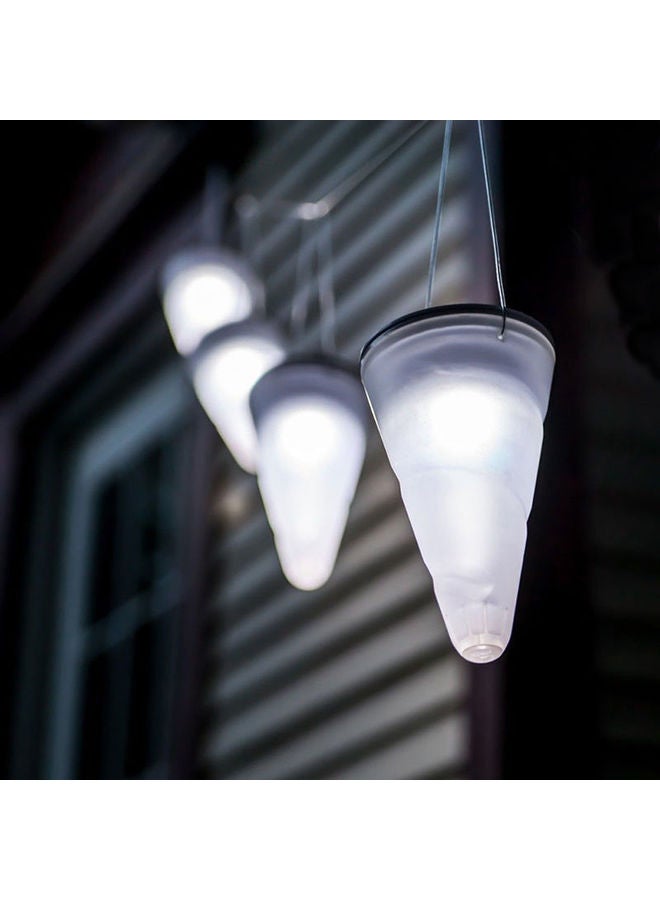 Cone Shaped Hanging Type Solar Light White 17.00x10.50x0.157cm