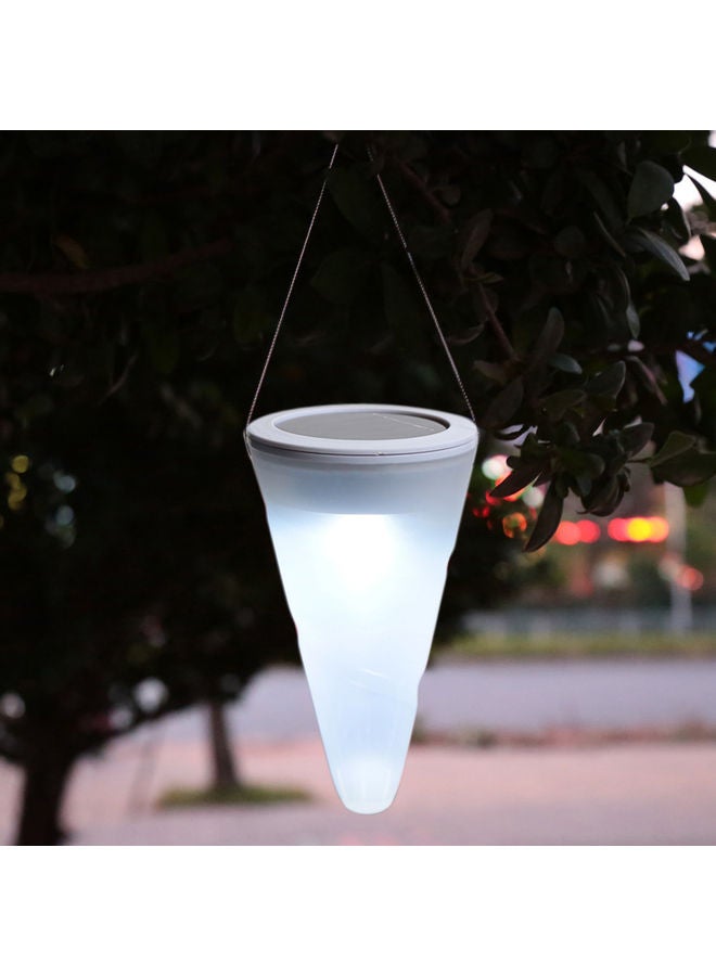 Cone Shaped Hanging Type Solar Light White 17.00x10.50x0.157cm