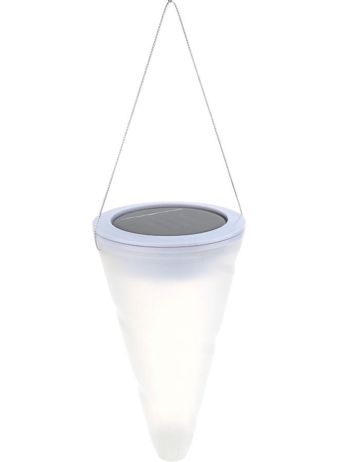 Cone Shaped Hanging Type Solar Light White 17.00x10.50x0.157cm