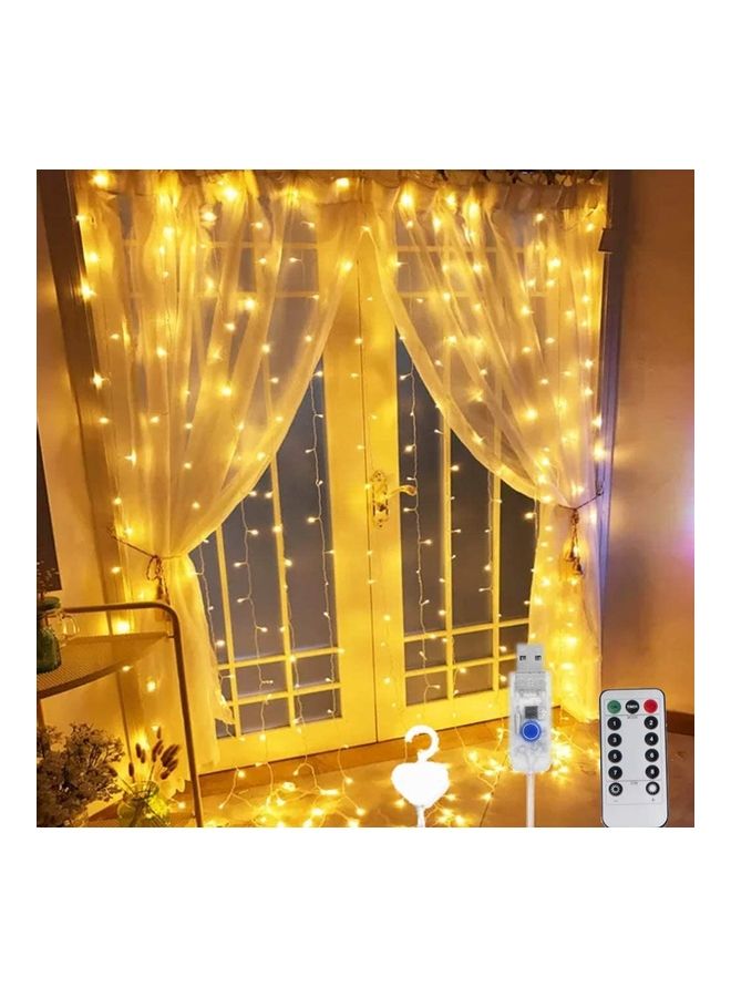 Window Curtain LED String Light with USB Powered Warm White