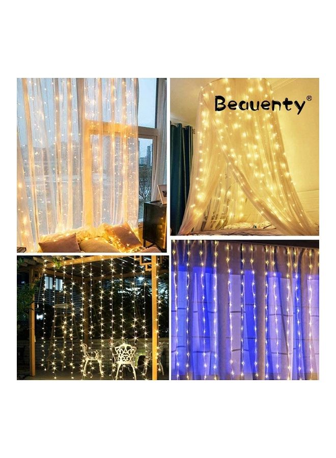 Window Curtain LED String Light with USB Powered Warm White