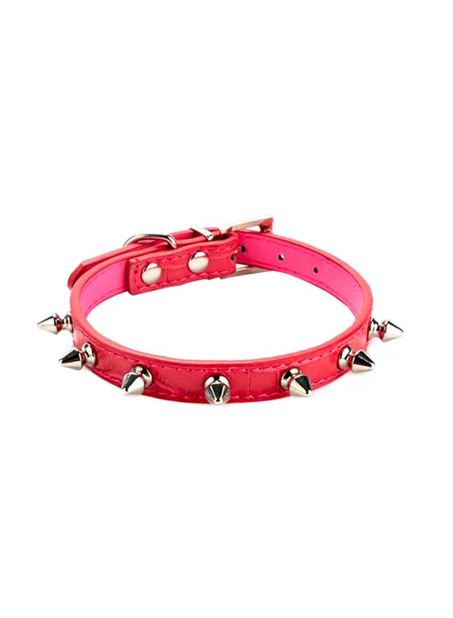 Adjustable Dog Collar Pink/Silver