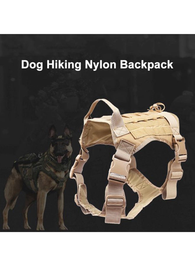 Adjustable Nylon Backpack Harness Beige 18x4x12cm