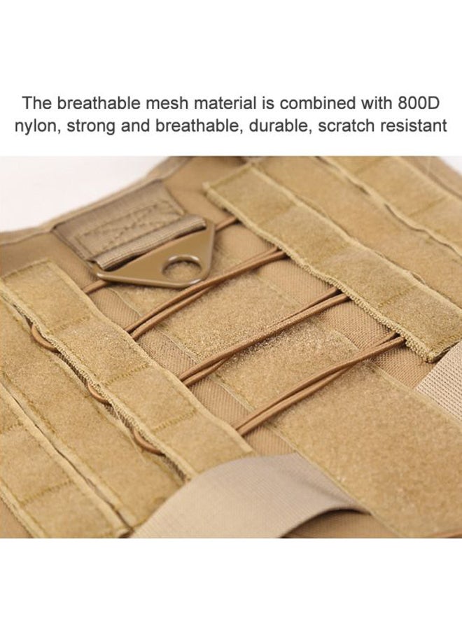 Adjustable Nylon Backpack Harness Beige 18x4x12cm