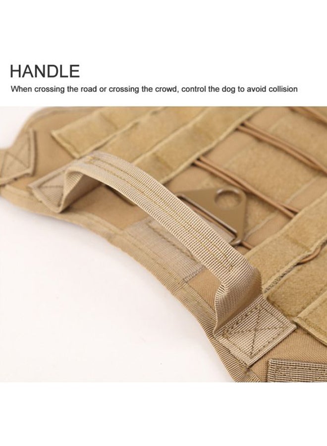 Adjustable Nylon Backpack Harness Beige 18x4x12cm