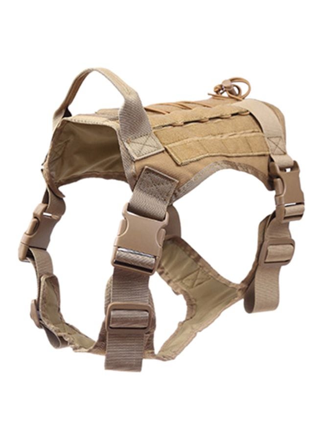 Adjustable Nylon Backpack Harness Beige 18x4x12cm