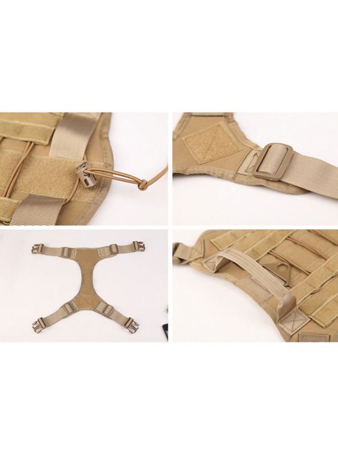 Adjustable Nylon Backpack Harness Beige 18x4x12cm