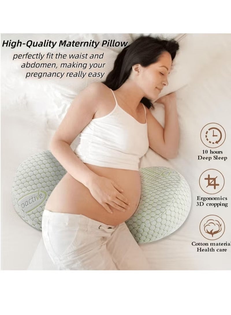 Pregnancy Pillows for Sleeping-Removable and Adjustable Double Wedge Pregnancy Pillow-Maternity Pillow for Pregnant Women Supporting Back