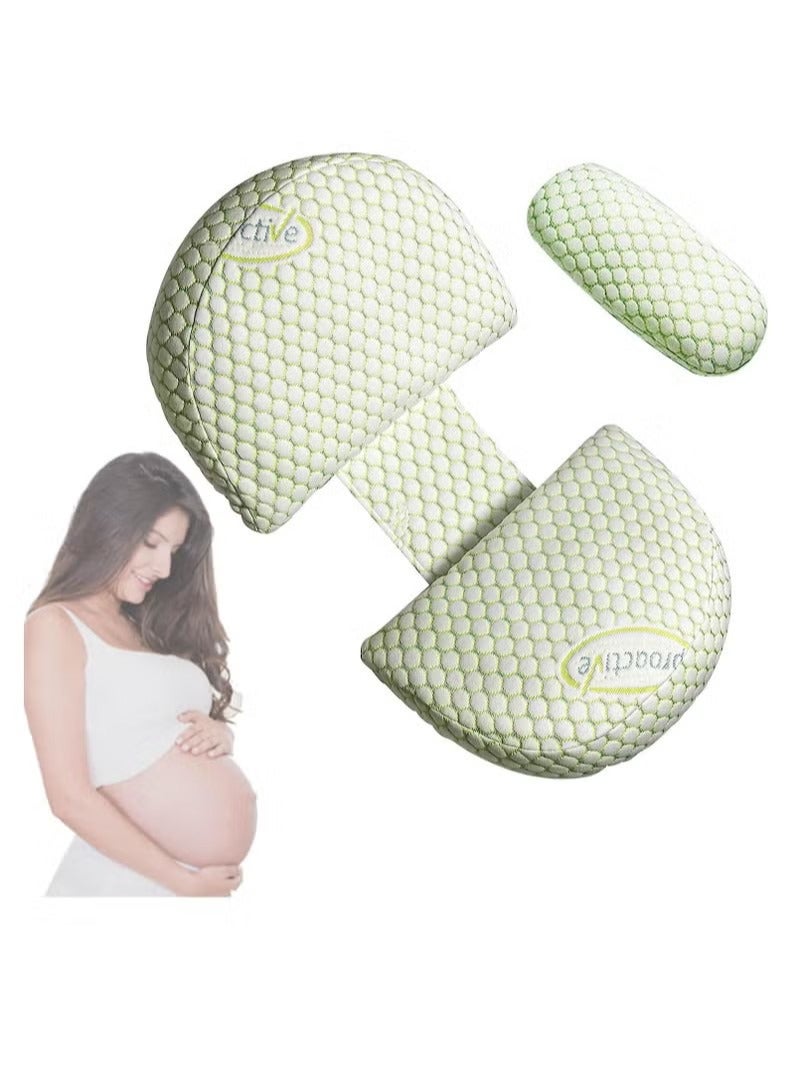 Pregnancy Pillows for Sleeping-Removable and Adjustable Double Wedge Pregnancy Pillow-Maternity Pillow for Pregnant Women Supporting Back