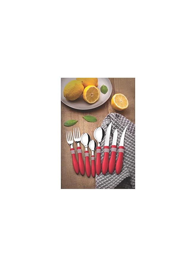 Cor and Cor Steak Knives Set - 2 Pieces,Red