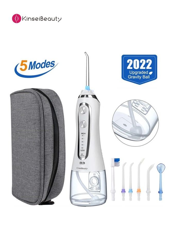 Portable Cordless Dental Water Flosser IPX7 Waterproof White