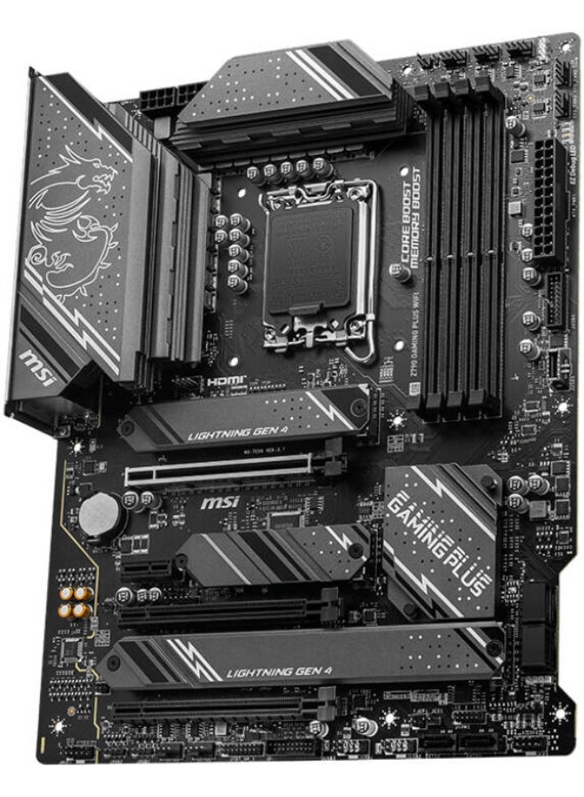 Z790 GAMING PLUS Wi-Fi LGA 1700 ATX Motherboard, Intel Z790 Chipset, 4x DDR5 RAM, 256GB Memory Support, 6 x SATA 6G | 4 x M.2, Wi-Fi 6E, 2.5 GbE, BT 5.3, USB 3.2 Gen 2 | 911-7E06-061