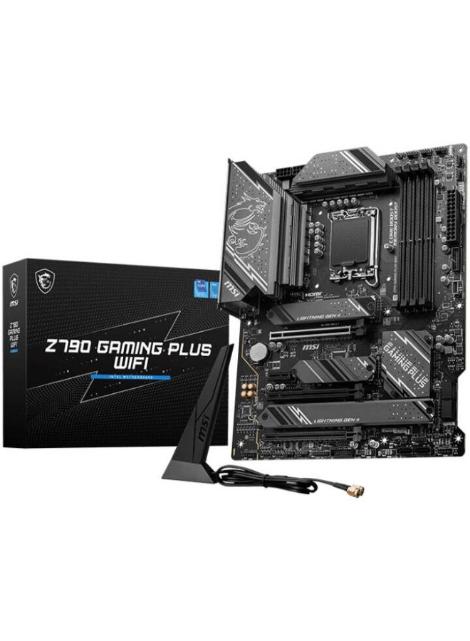 Z790 GAMING PLUS Wi-Fi LGA 1700 ATX Motherboard, Intel Z790 Chipset, 4x DDR5 RAM, 256GB Memory Support, 6 x SATA 6G | 4 x M.2, Wi-Fi 6E, 2.5 GbE, BT 5.3, USB 3.2 Gen 2 | 911-7E06-061