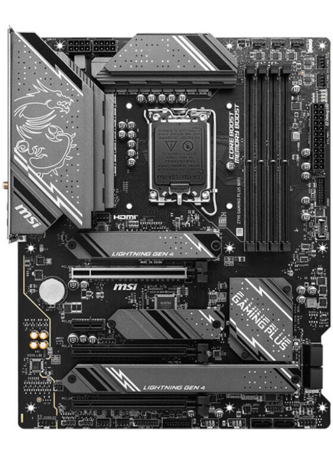 Z790 GAMING PLUS Wi-Fi LGA 1700 ATX Motherboard, Intel Z790 Chipset, 4x DDR5 RAM, 256GB Memory Support, 6 x SATA 6G | 4 x M.2, Wi-Fi 6E, 2.5 GbE, BT 5.3, USB 3.2 Gen 2 | 911-7E06-061