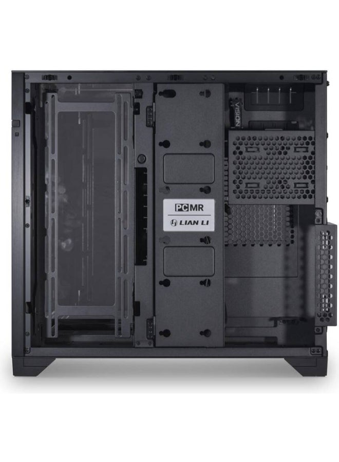 O11 Vision Tower Computer Case, Steel & 3mm Tempered Glass Materials, 360mm Radiator & 8x 120mm Fan Support, Dual-Chamber Layout, Dust Filters, Cable Management, Chrome | O11VC