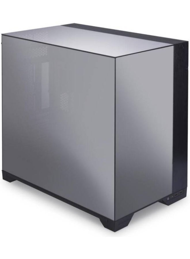 O11 Vision Tower Computer Case, Steel & 3mm Tempered Glass Materials, 360mm Radiator & 8x 120mm Fan Support, Dual-Chamber Layout, Dust Filters, Cable Management, Chrome | O11VC