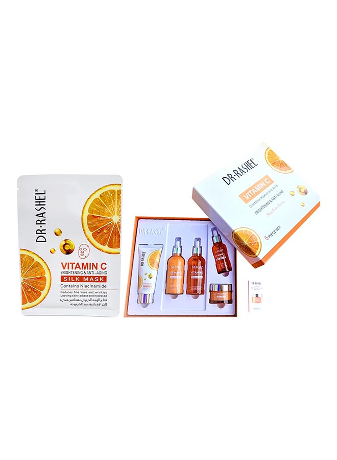 DR. RASHEL Vitamin C Skin Care Mask Set - 5-Piece Set For Glowing Skin