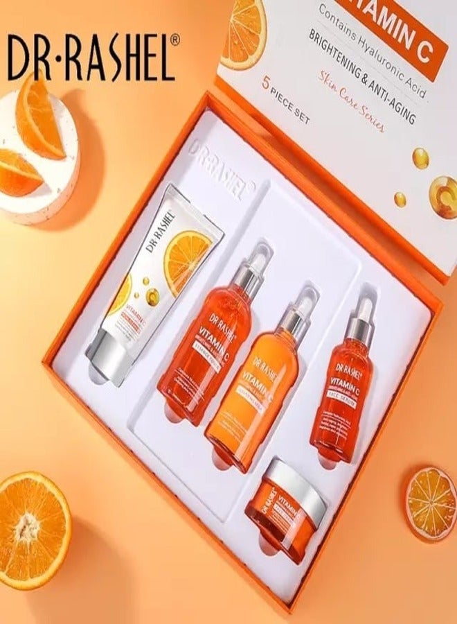 DR. RASHEL Vitamin C Skin Care Mask Set - 5-Piece Set For Glowing Skin