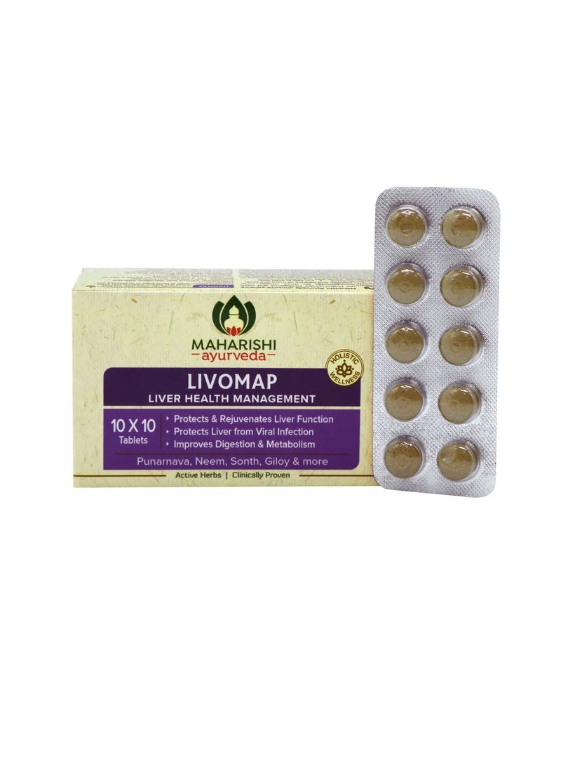 Maharishi Ayurveda Liver Support Supplement And Liver Care Livomap Tablet Protects And Rejuvenates The Liver Function Clinically Tested 100 Tablets