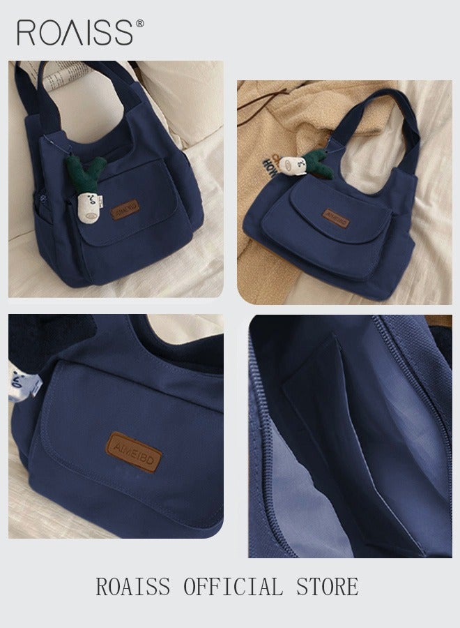 Women's Underarm Bag Large Capacity Commuter Bag Canvas Bag Tote Bag Simple Comes