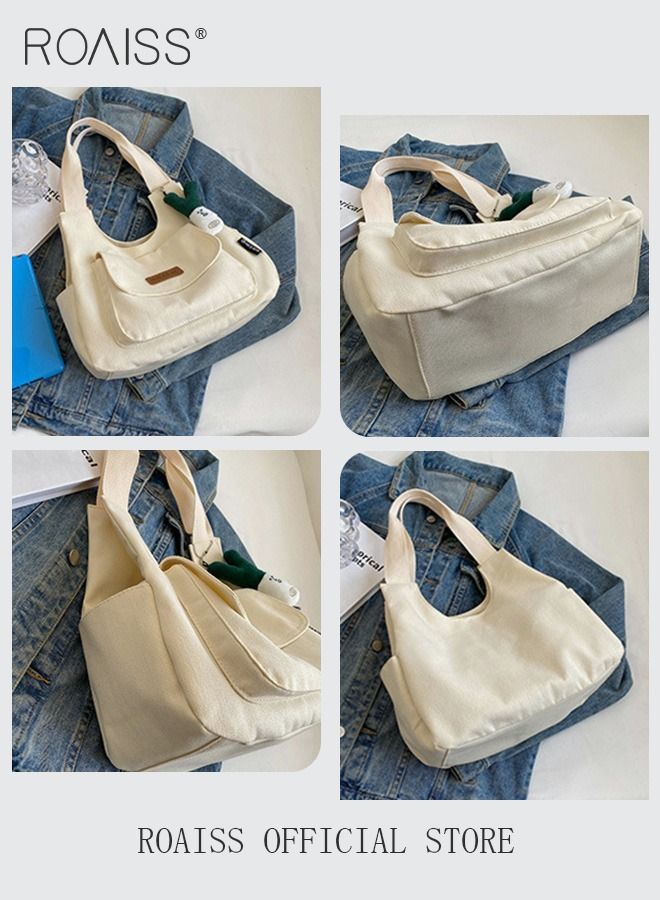 Women's Underarm Bag Large Capacity Commuter Bag Canvas Bag Tote Bag Simple Comes