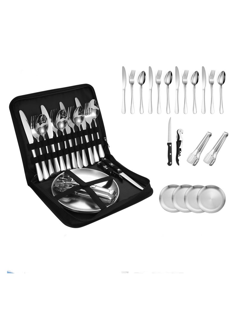 Stainless Steel Tableware Set Of 20 Pieces Western Knife Fork Spoon Set
