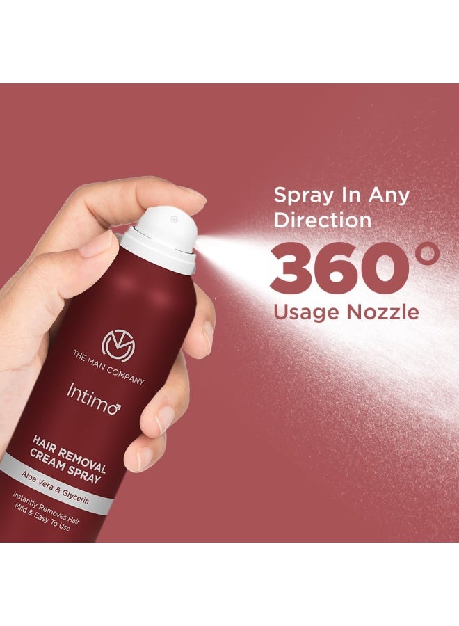 The Man Company Intimo Instant Hair Removal Spray for Men & Women- 200 gm | Painless & Irritation Free Spray for Chest, Underarms, & Legs | Easy to Use | Sulphate & Paraben Free | All Skin Types
