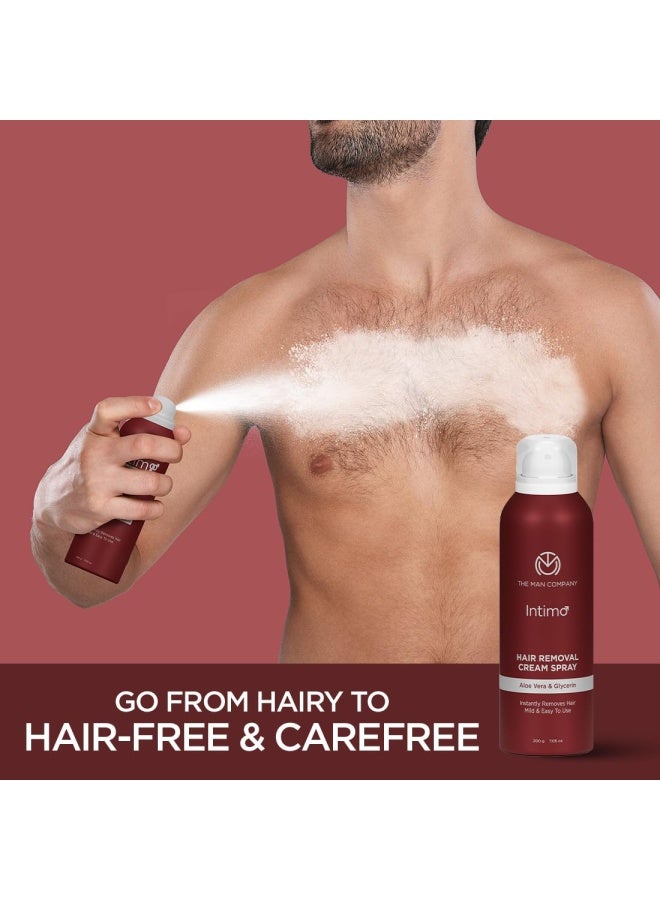 The Man Company Intimo Instant Hair Removal Spray for Men & Women- 200 gm | Painless & Irritation Free Spray for Chest, Underarms, & Legs | Easy to Use | Sulphate & Paraben Free | All Skin Types