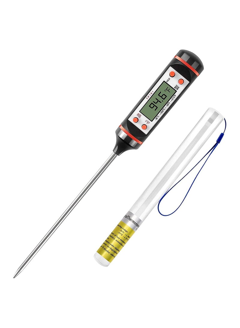 Meat Thermometer, Cooking Thermometer with Instant Read, LCD Screen, Hold Function for Kitchen Food Smoker Grill BBQ Meat Candy Milk Water