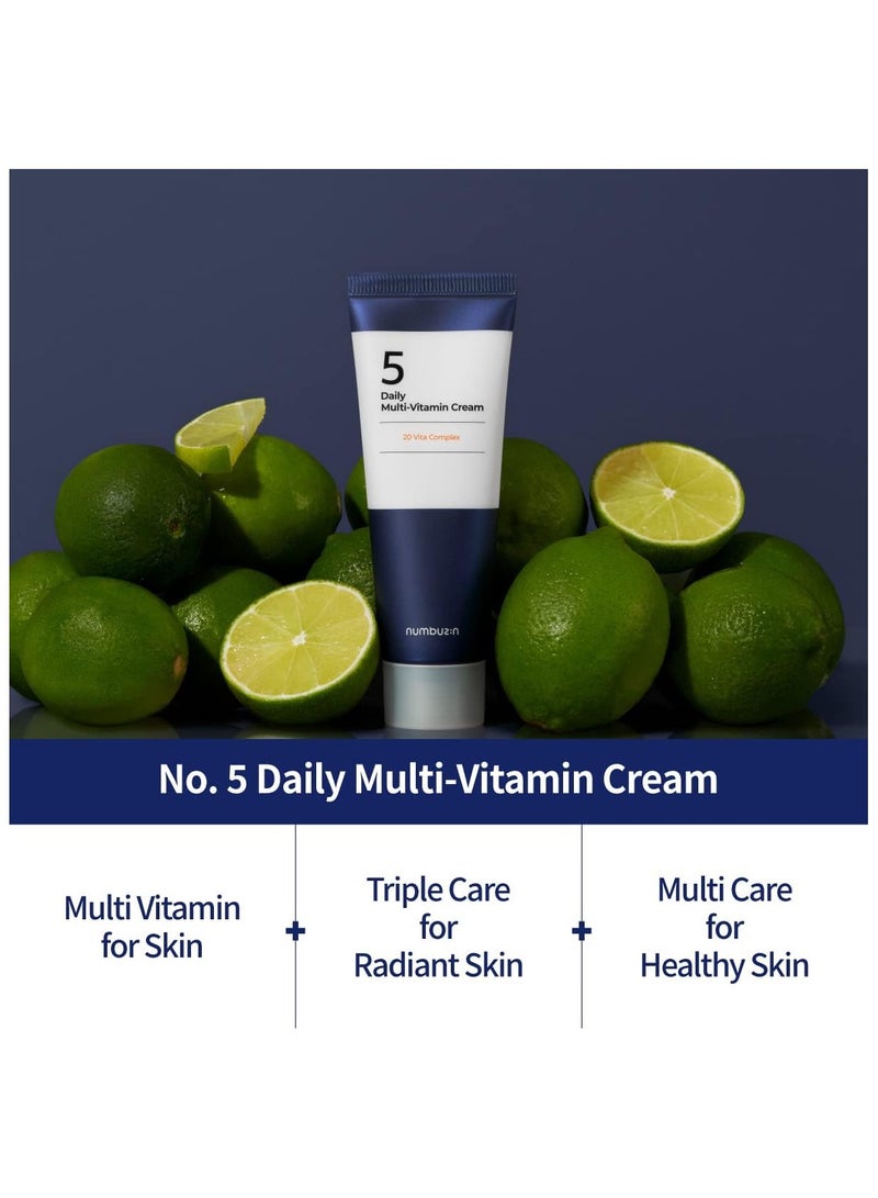 Numbuzin No.5 Daily Multi  Vitamin Cream, 2.02oz / 60ml | Vitamin C, Panthenol