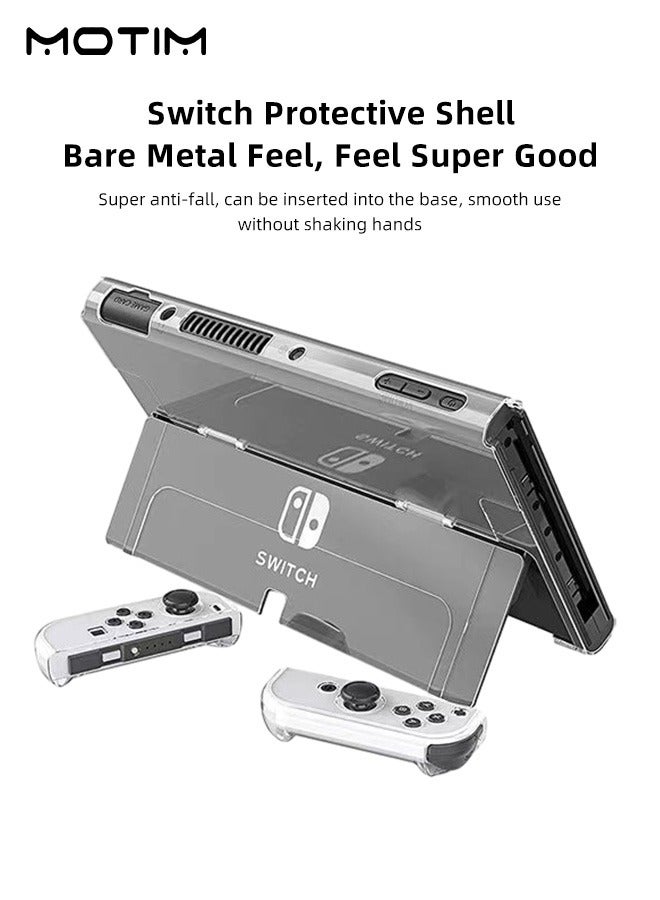 Switch OLED Accessories Bundle 10 in 1 Switch Oled Accessories Kit Include Switch Carrying Case Protective Case for Switch Console & J-Con