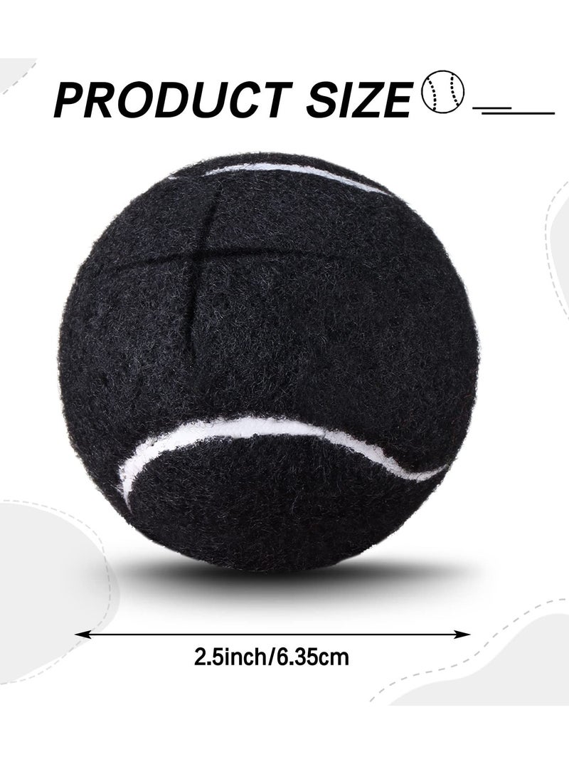 8 Pieces Precut Walker Tennis Balls  for Furniture Chairs Leg, Tennis Ball for Non Slip Rubber Glide Tennis Ball Coverings for Desks Stools Tables Floor Protector (Black)
