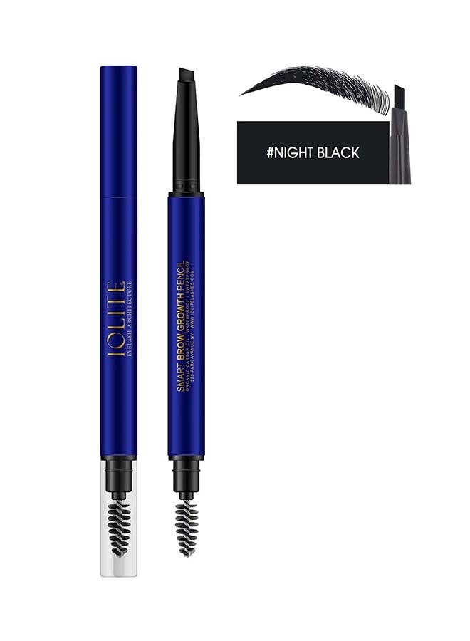 Smart Eyebrow Pencil With Mascara Brush, Knight Black