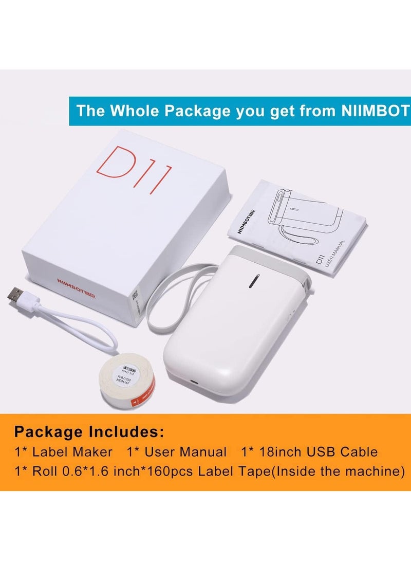 NIIMBOT D11 Portable Wireless USB Rechargeable Label Printer