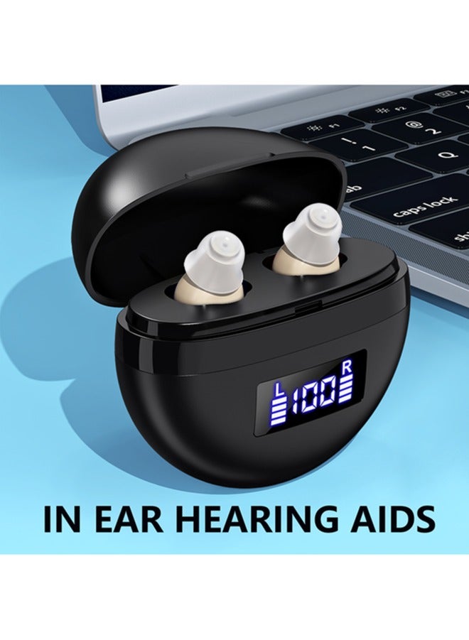 Hearing Aids Rechargeable for Seniors with Noise Cancelling, Hearing Aid Device Amplifier Low Whistling