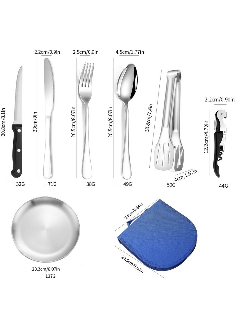 Stainless Steel Tableware Set Of 20 Pieces Western Knife Fork Spoon Set