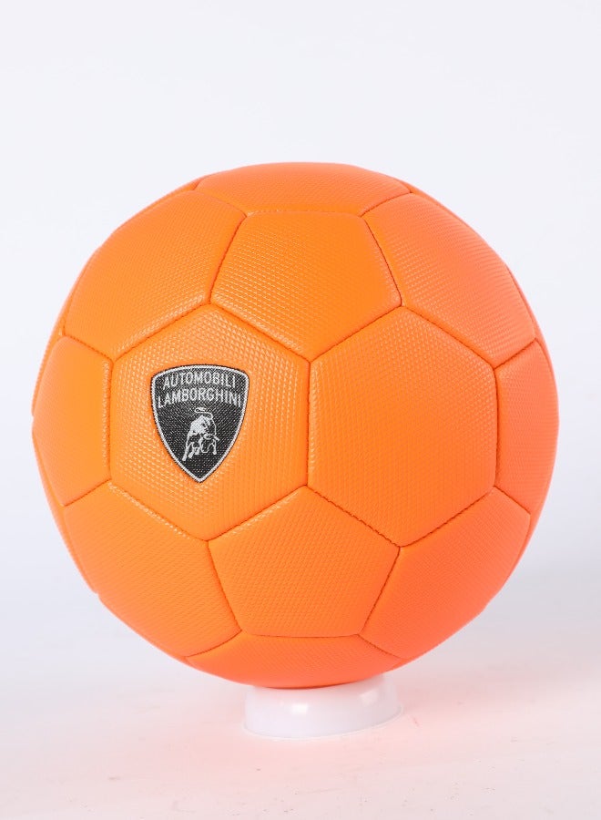 LAMBORGHINI #3 MACHINE SEWING PVC SOCCER BALL - ORANGE (Size 3)