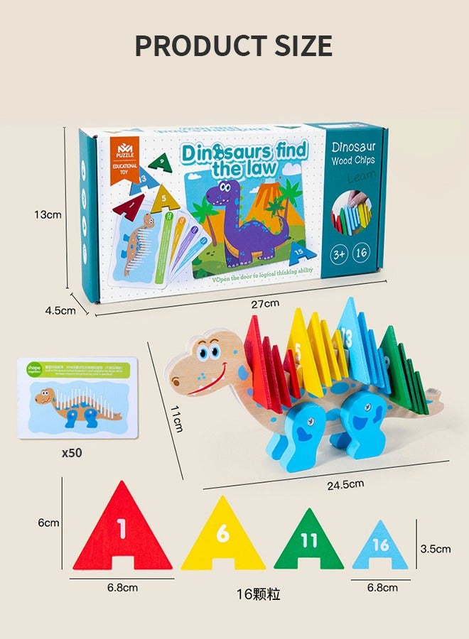 Find The Row Puzzles, Dinosaur Educational Toys, Early Childhood Education Toys, Find Regular Games, Math Thinking Toys, Color Number Cognition