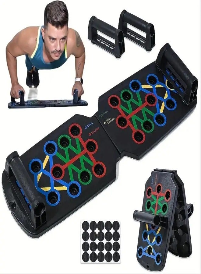 Multifunctional Push-up Board Set Portable Home Gym Push Up Bar  With Handles Foldable Fitness Equipment Push Up Board Chest Abdomen Arms And Back Training