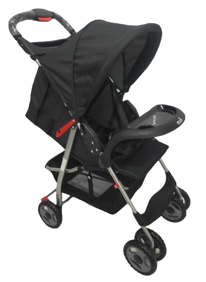 Easy  One Hand Fold Stroller, Multi-Postion Reclining Seat For Infant - Black