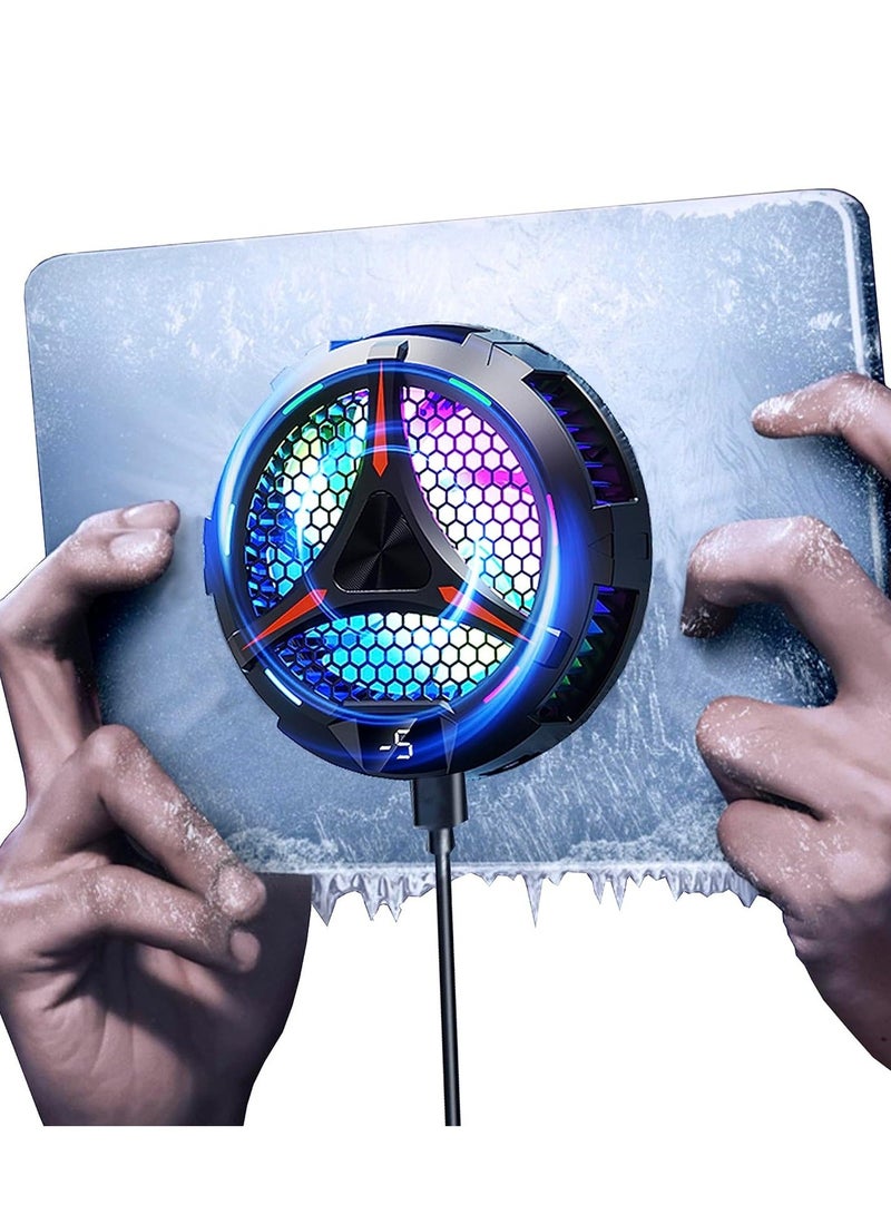 iPad Cooler,Magnetic Tablet Cooler for ipad/Surface pro/Samsung Tab,Compatible for Steam Deck,Universal Radiator with Temperature Display for Mobile Gaming,Tiktok Live Streaming