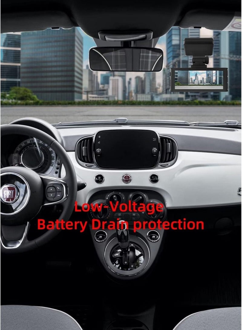 F7N Dash Cam Hardwire Kit,11.5ft Type-C USB-Port Hard Wire Kit for Dashcam,Converts 12V-24V to 5V/2.5A Low Voltage Protection