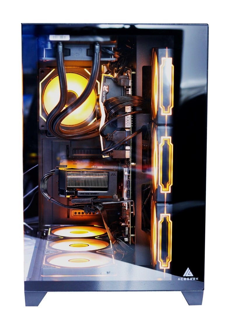 Neon Tempest Gaming PC - Intel Core i7-14700F Processor, 20 Cores & 28 Threads, DDR5 32GB (2*16) Ram, Nvidia GeForce RTX 4060Ti OC Edition 8GB GDDR6 Graphics Card, 1TB NVMe M.2 SSD, 3 Fan AIO Liquid Cooler, 750W Power Supply, Windows11 Pro | Wi-Fi