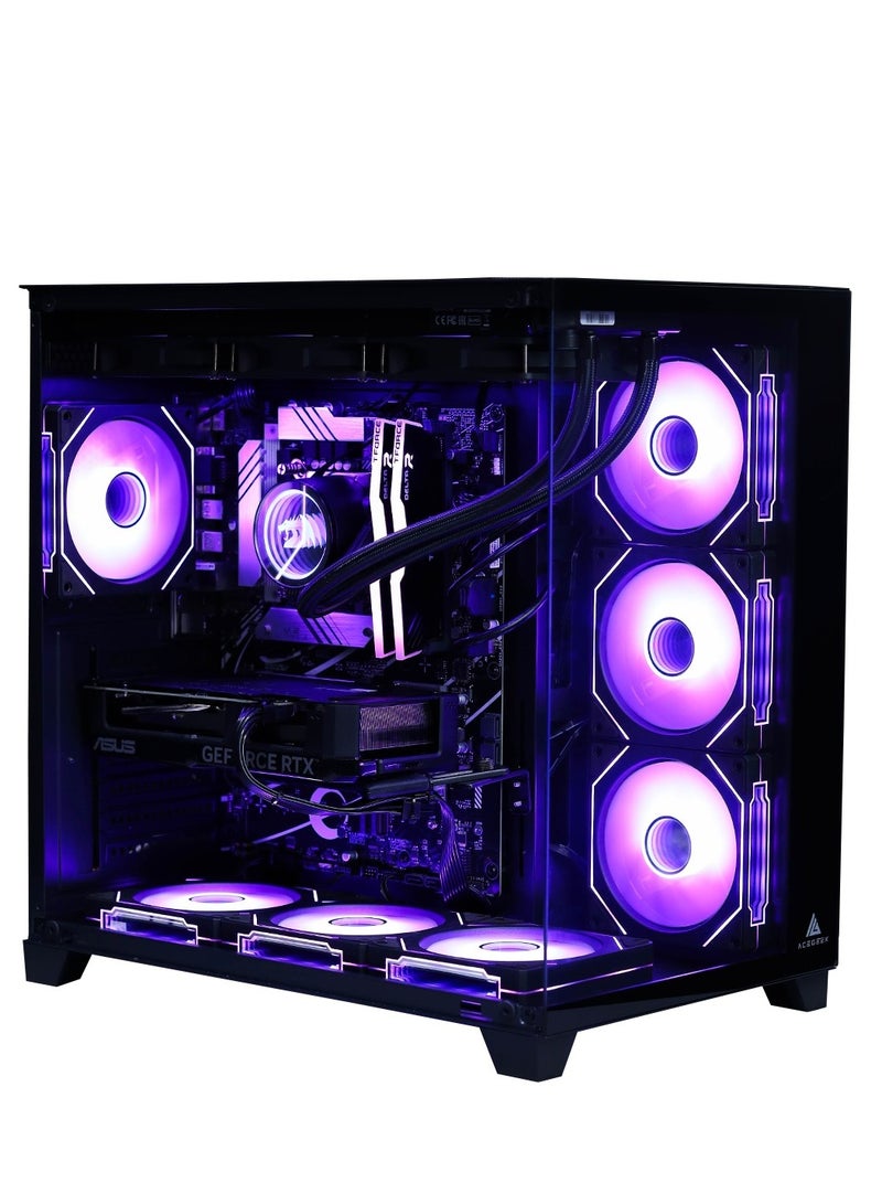 Neon Tempest Gaming PC - Intel Core i7-14700F Processor, 20 Cores & 28 Threads, DDR5 32GB (2*16) Ram, Nvidia GeForce RTX 4060Ti OC Edition 8GB GDDR6 Graphics Card, 1TB NVMe M.2 SSD, 3 Fan AIO Liquid Cooler, 750W Power Supply, Windows11 Pro | Wi-Fi