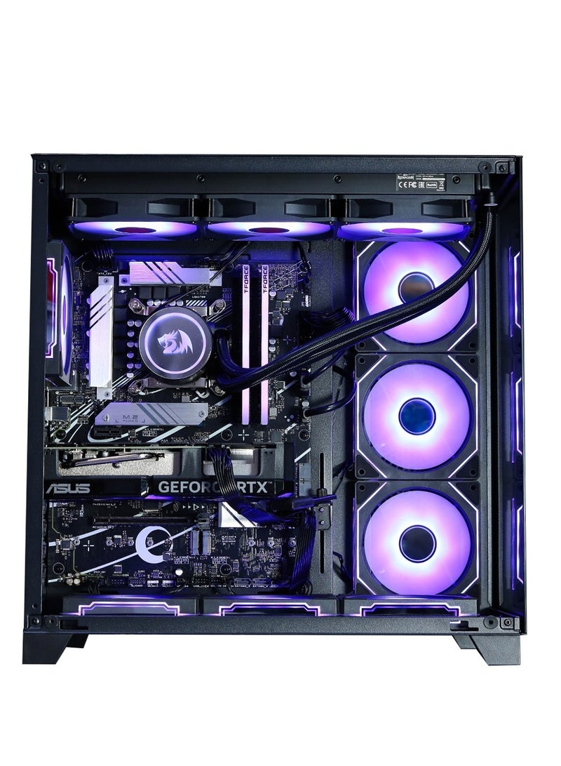 Neon Tempest Gaming PC - Intel Core i7-14700F Processor, 20 Cores & 28 Threads, DDR5 32GB (2*16) Ram, Nvidia GeForce RTX 4060Ti OC Edition 8GB GDDR6 Graphics Card, 1TB NVMe M.2 SSD, 3 Fan AIO Liquid Cooler, 750W Power Supply, Windows11 Pro | Wi-Fi