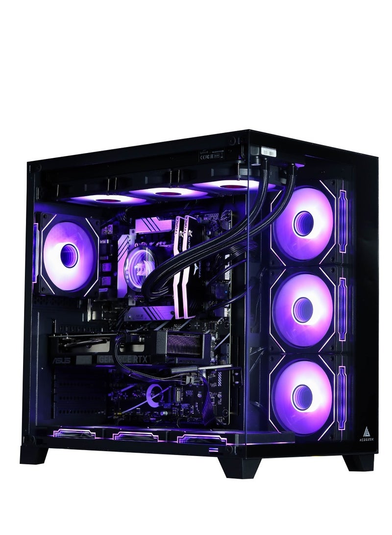 Neon Tempest Gaming PC - Intel Core i7-14700F Processor, 20 Cores & 28 Threads, DDR5 32GB (2*16) Ram, Nvidia GeForce RTX 4060Ti OC Edition 8GB GDDR6 Graphics Card, 1TB NVMe M.2 SSD, 3 Fan AIO Liquid Cooler, 750W Power Supply, Windows11 Pro | Wi-Fi