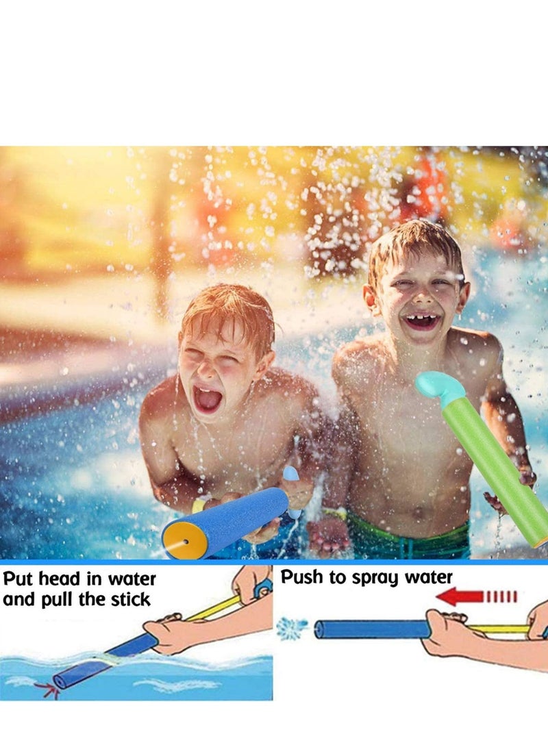 Water Gun Toy, 6 Pack Foam Water Blaster Set Pool Toys for Kids&Adult Water Toy Blaster Shooter Swimming Summer, Pool Outdoor Beach Play Game Toy