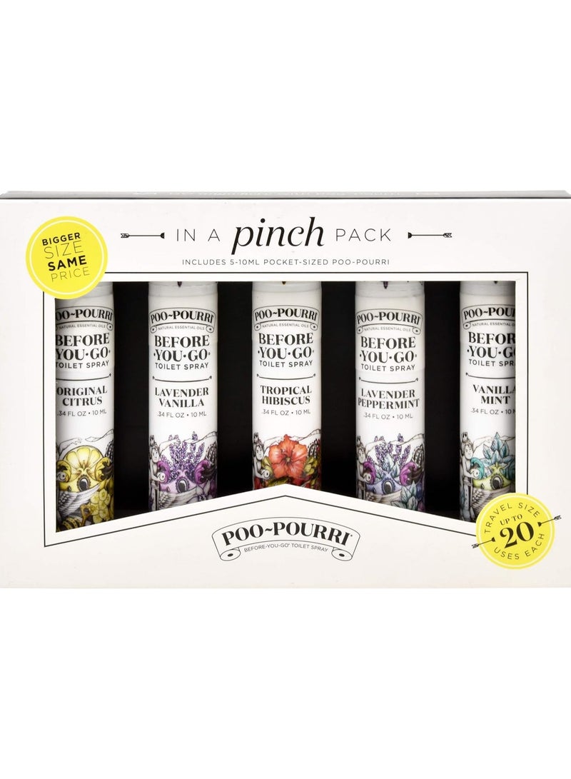 In A Pinch Pack Toilet Spray Gift Set 5 Pack 10 ML